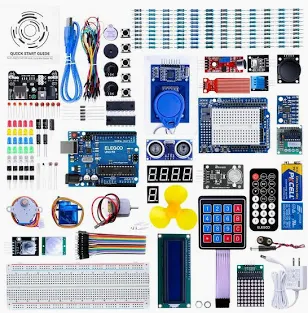 پک آموزش آردوینو شامل برد Arduino و سنسورهای آموزشی